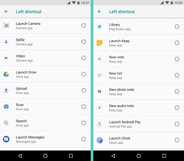 Android O: Lock Screen Shortcuts