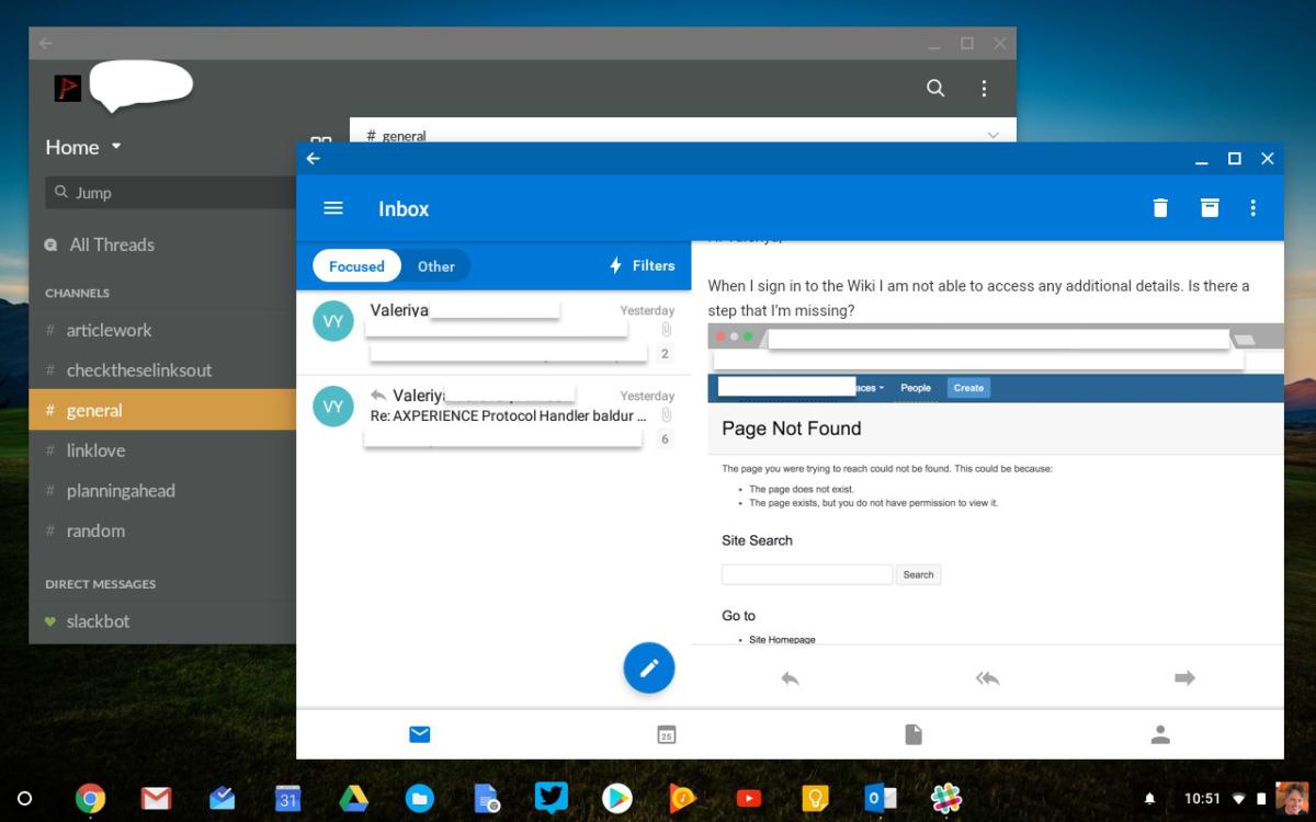 android apps chromebook outlook