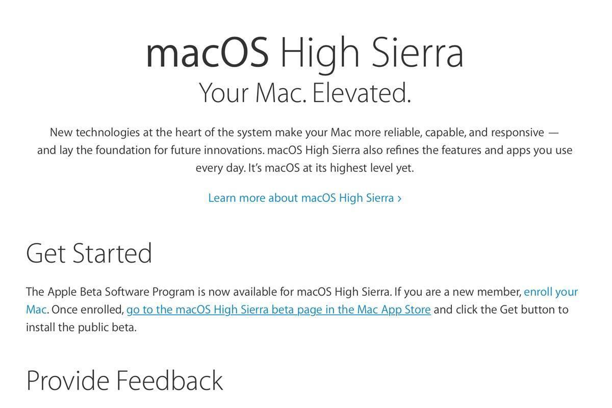 high sierra signup page