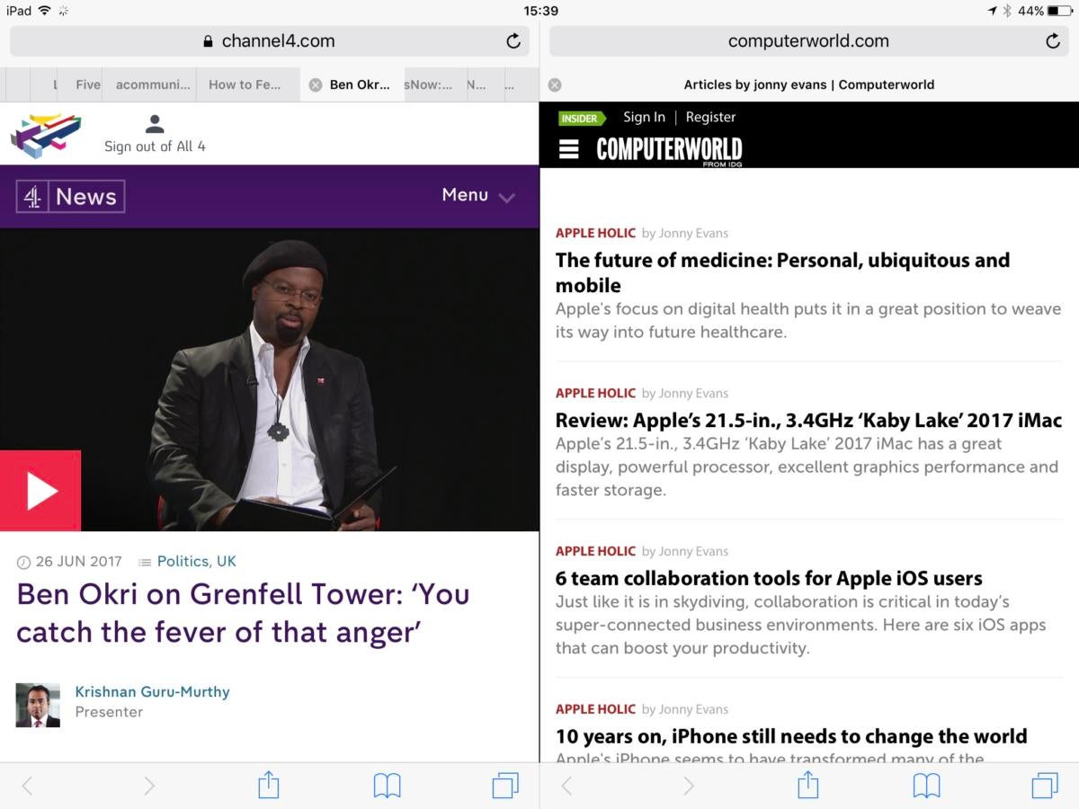 ipad split view