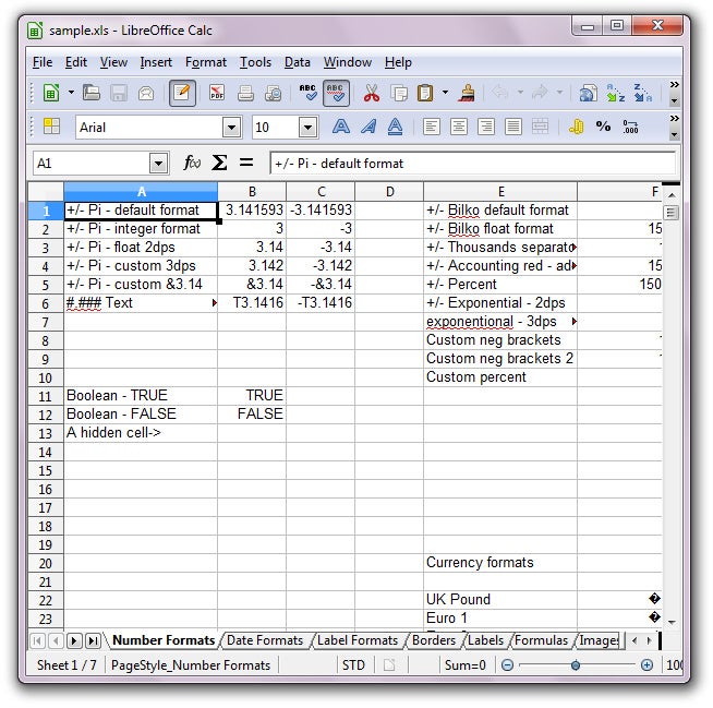 office libre excel