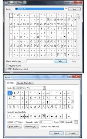 02 how to access glyphsswashes thru character mapms symbols