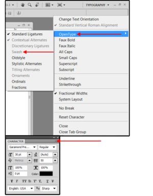03 how to access swashes from photoshop cs ver 1 6