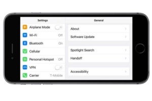 iphone 6s plus setting