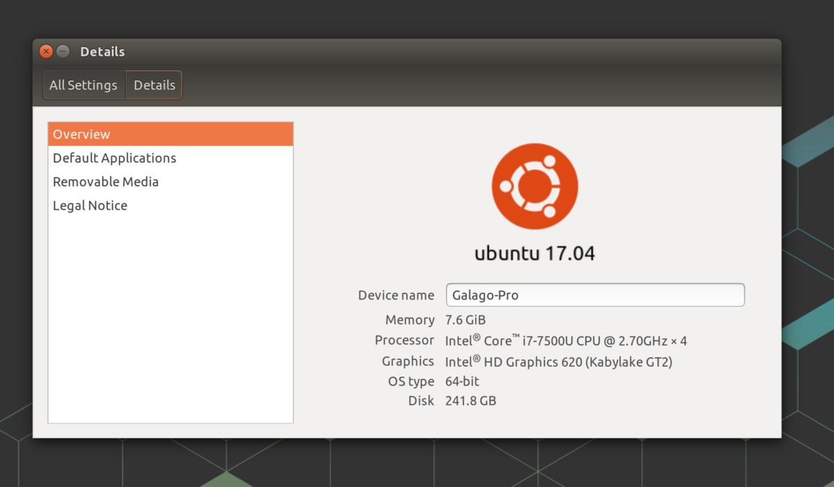 linux system76 galago pro sysinfo