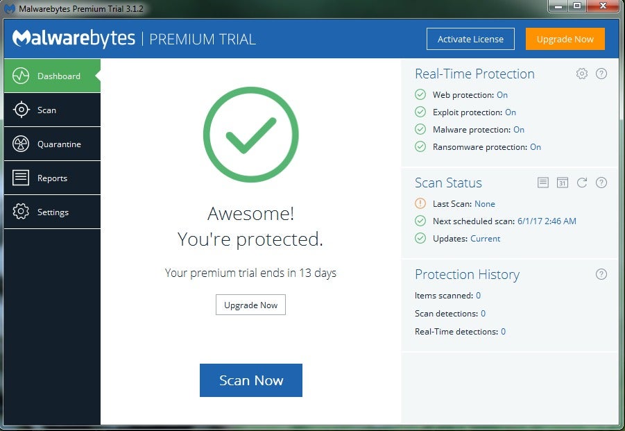 running malwarebytes in safe mode