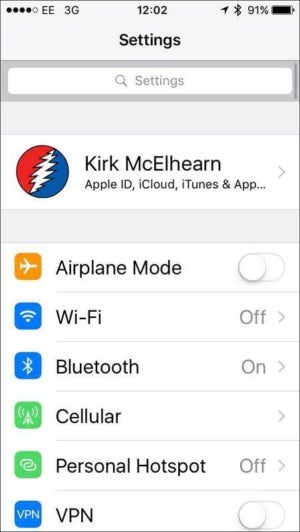 settings ios10