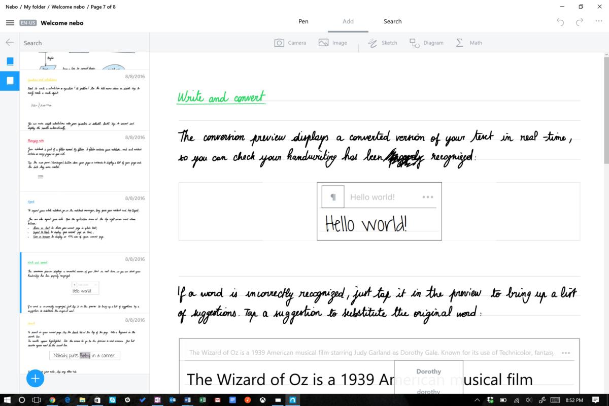 best note taking app for windows 10 with stylus