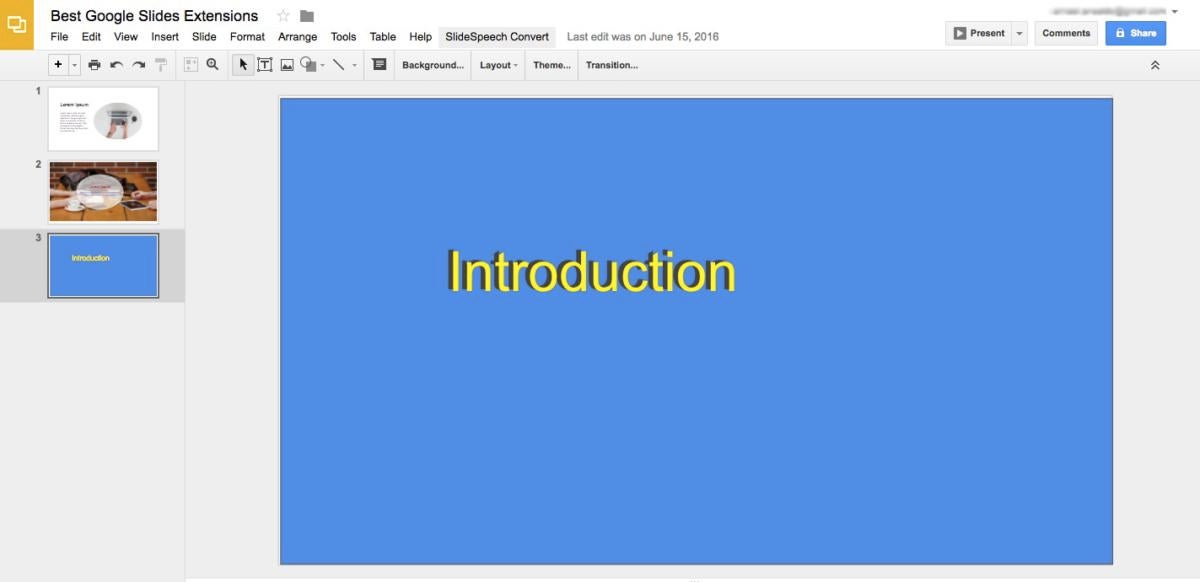 google slides presentation extension