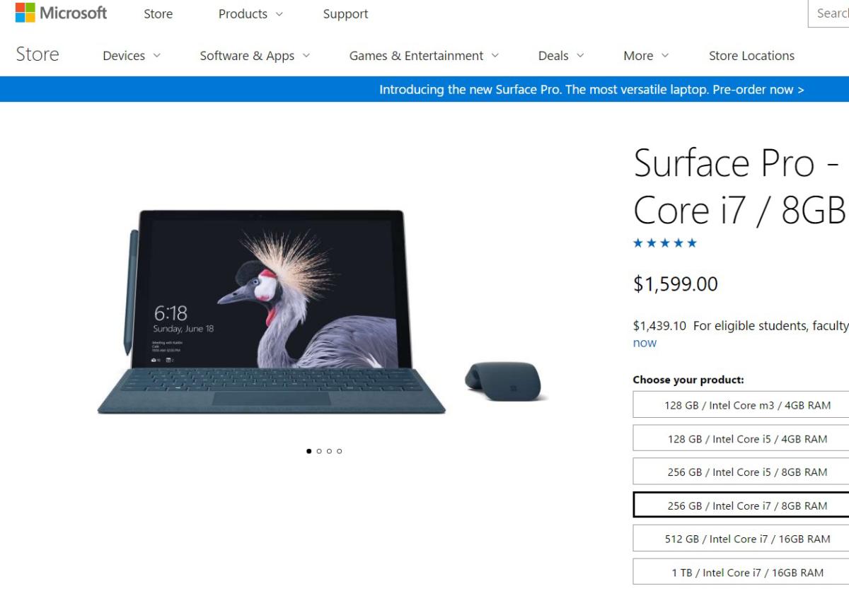 surface pro store shot