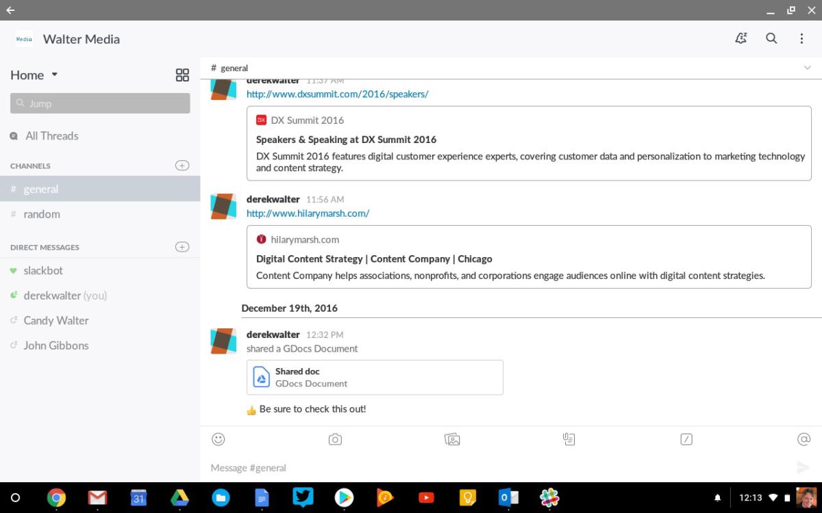 android apps chromebook slack