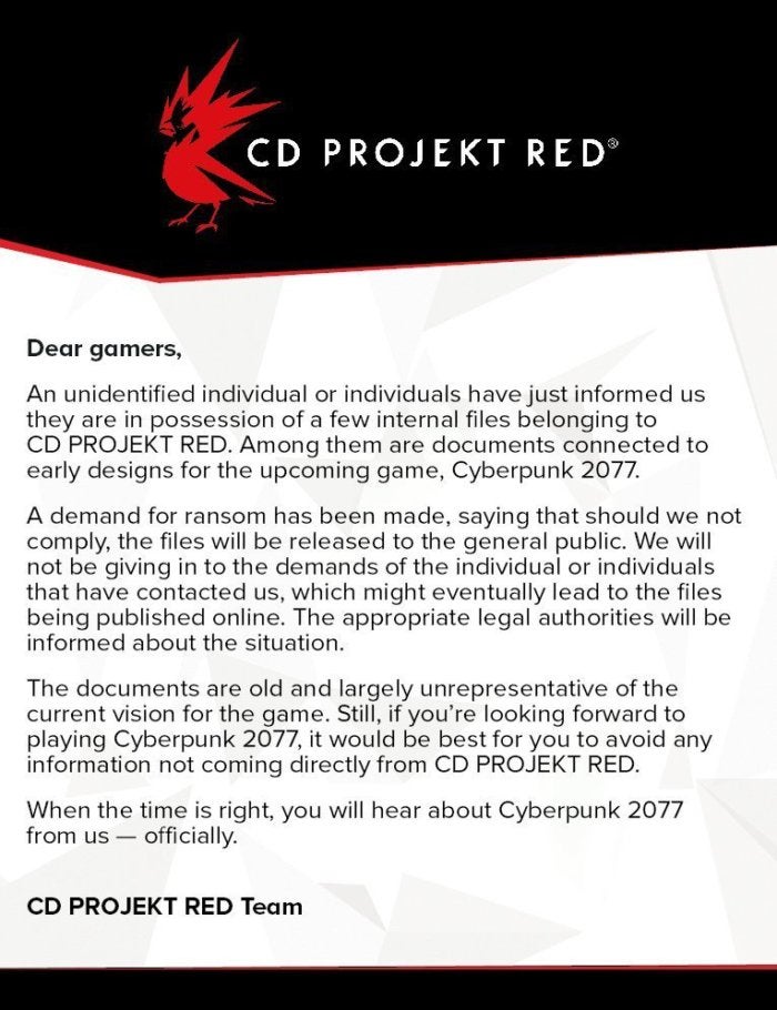 CD Projekt Red - Extortion