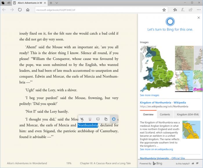 ebook annotation cortana