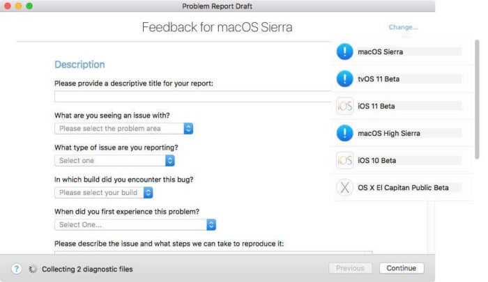 feedback assistant sierra 03