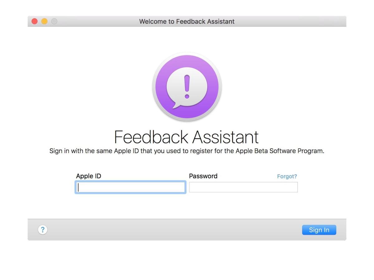 feedback assistant sierra