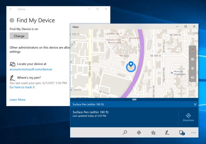 Windows 10 16215 find my pen