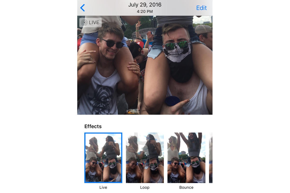 ios 11 live photos effects