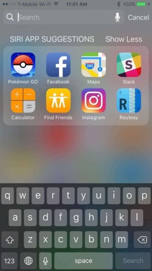 ios10 app suggestions