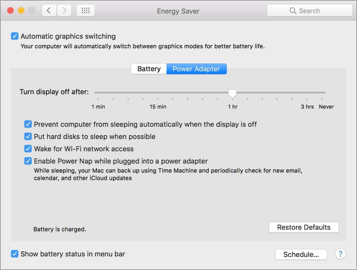 mac911 energy saver gpu choice