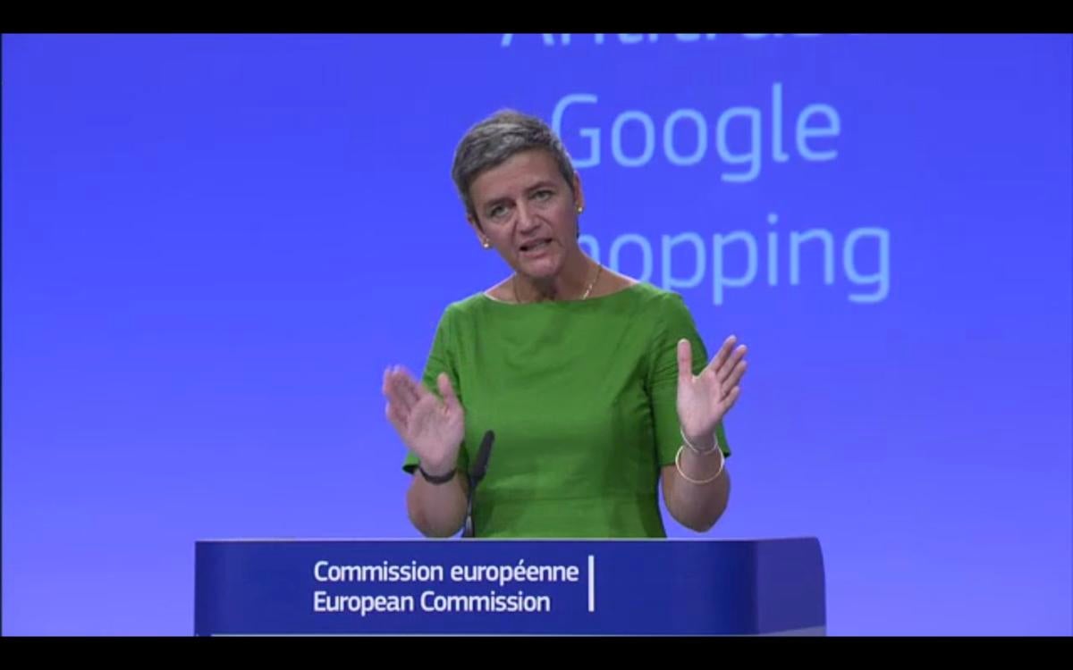 margrethe vestager google shopping, EU