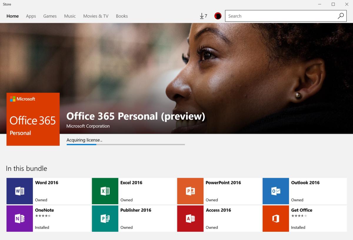 Windows 10 S app store Office Preview