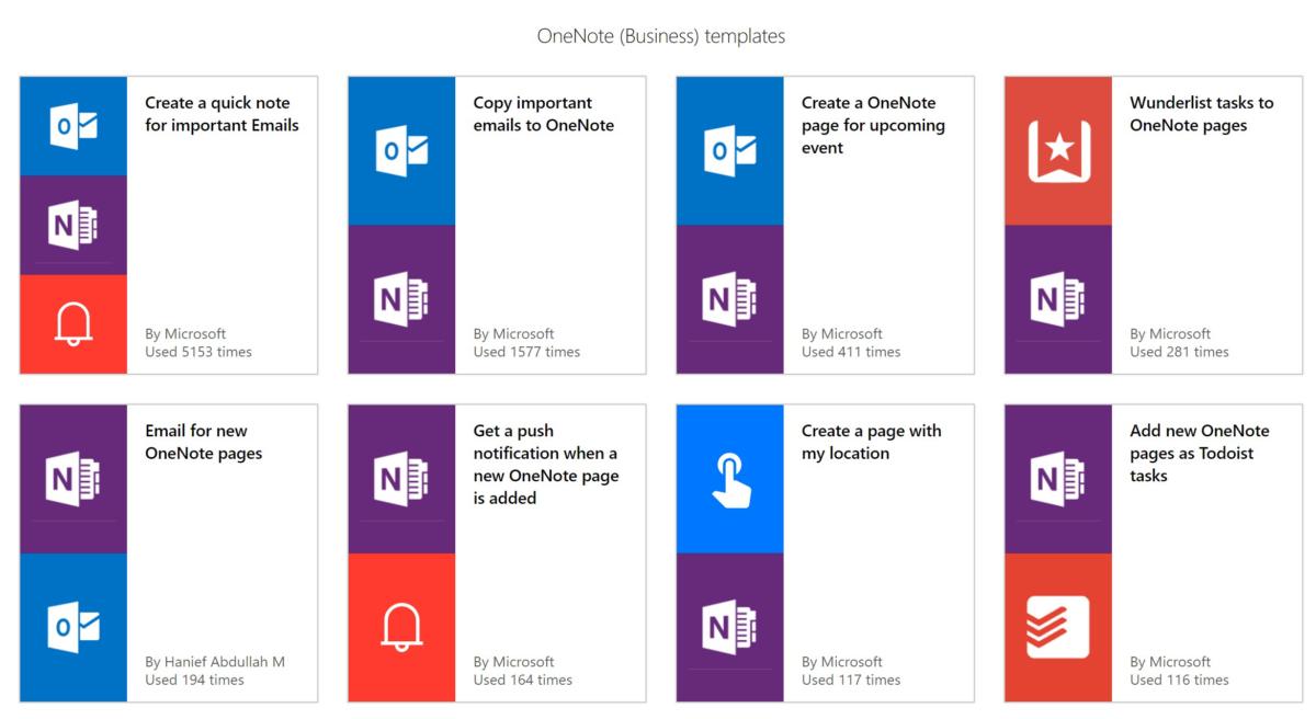 one note add ins microsoft flow