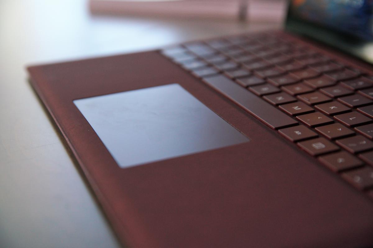 Microsoft Surface Laptop trackpad and keyboard