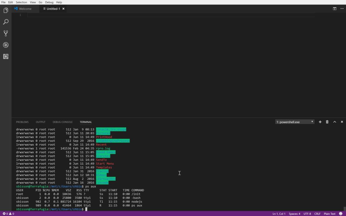 open visual studio code from terminal linux virtual machine