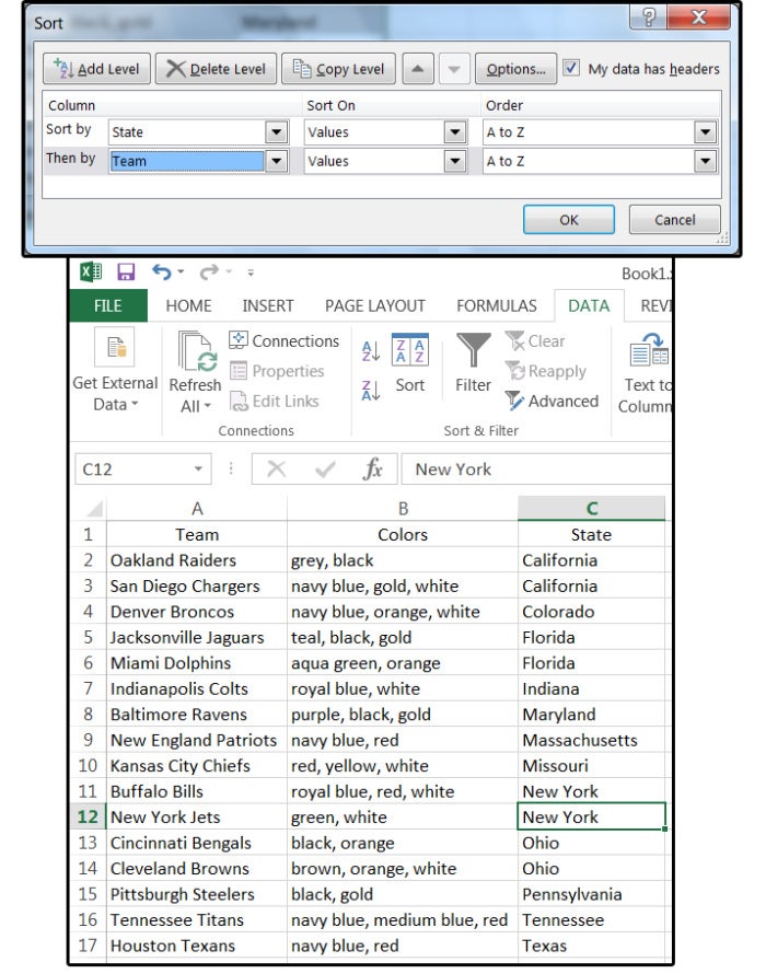 Excel Spreadsheets: Navigation, shortcut keys, data sort and filter ...