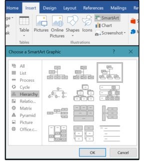 10b choose a business graphic from the smartart library