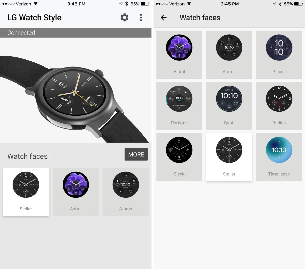 android wear iphone app