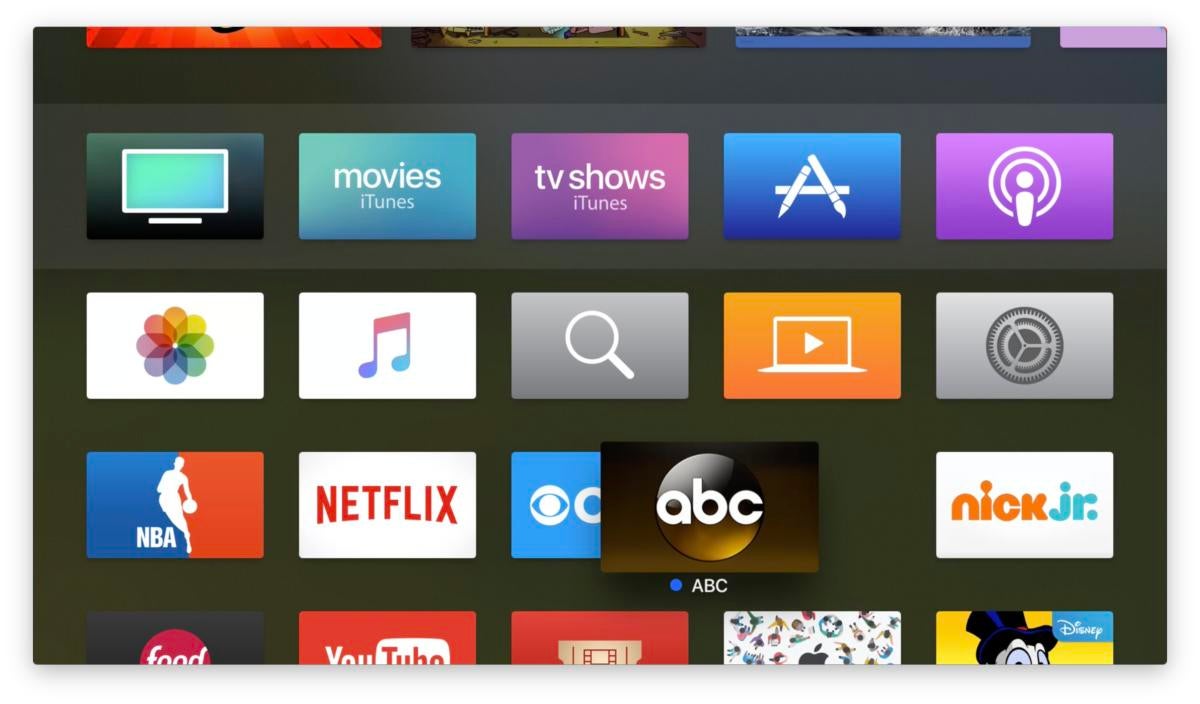 apple tv move apps