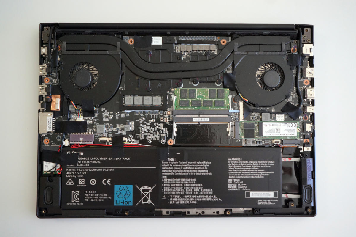 gigabyte aero 15 guts