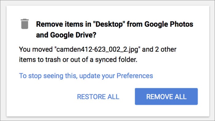 backup and sync google photos status updating