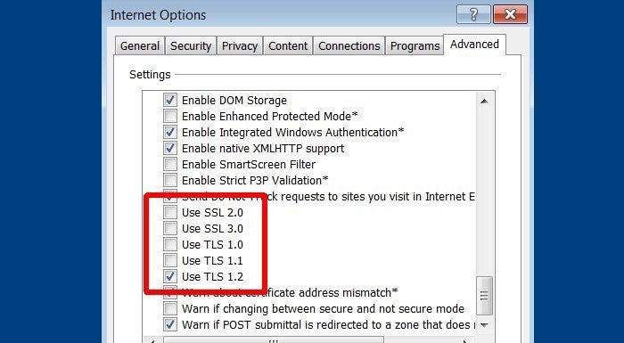 Tweaking Internet Explorer to only use TLS 1.2 | Computerworld