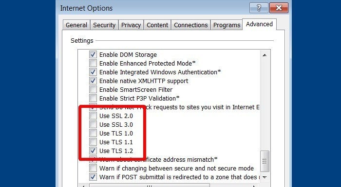 enable tls 1.2 on chrome for mac