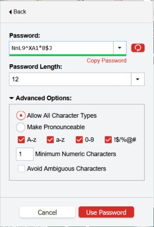 backup lastpass vault