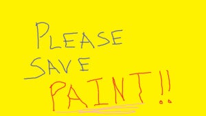 please save microsoft paint