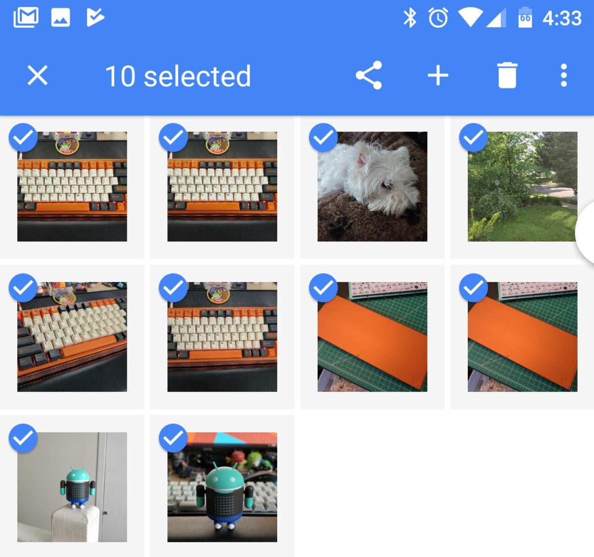 Google Photos quick select