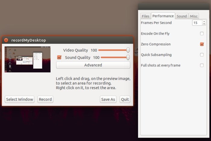 Linux screencasting apps - RecordMyDesktop performance options