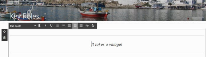 sharepoint communication sites pull quote example