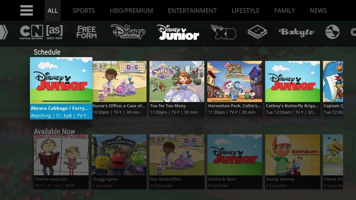 sling tv channel guide