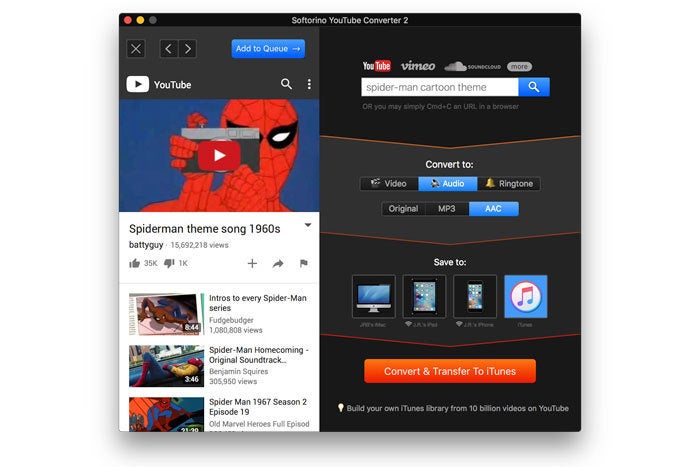 softorino youtube converter 2 in app search