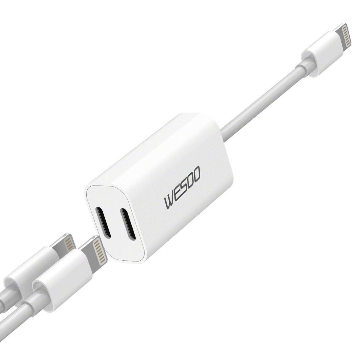 wesoo dual lightning adapter iphone 7 headphone jack