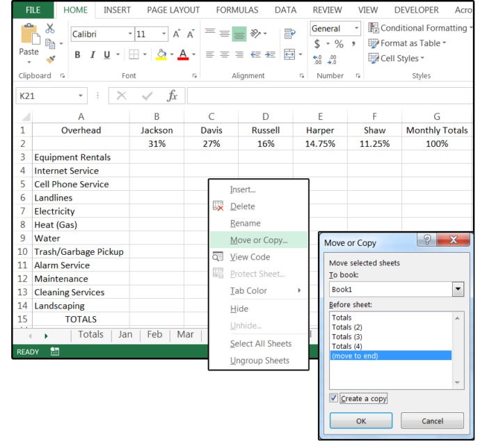 03 copy the master spreadsheet 12 times