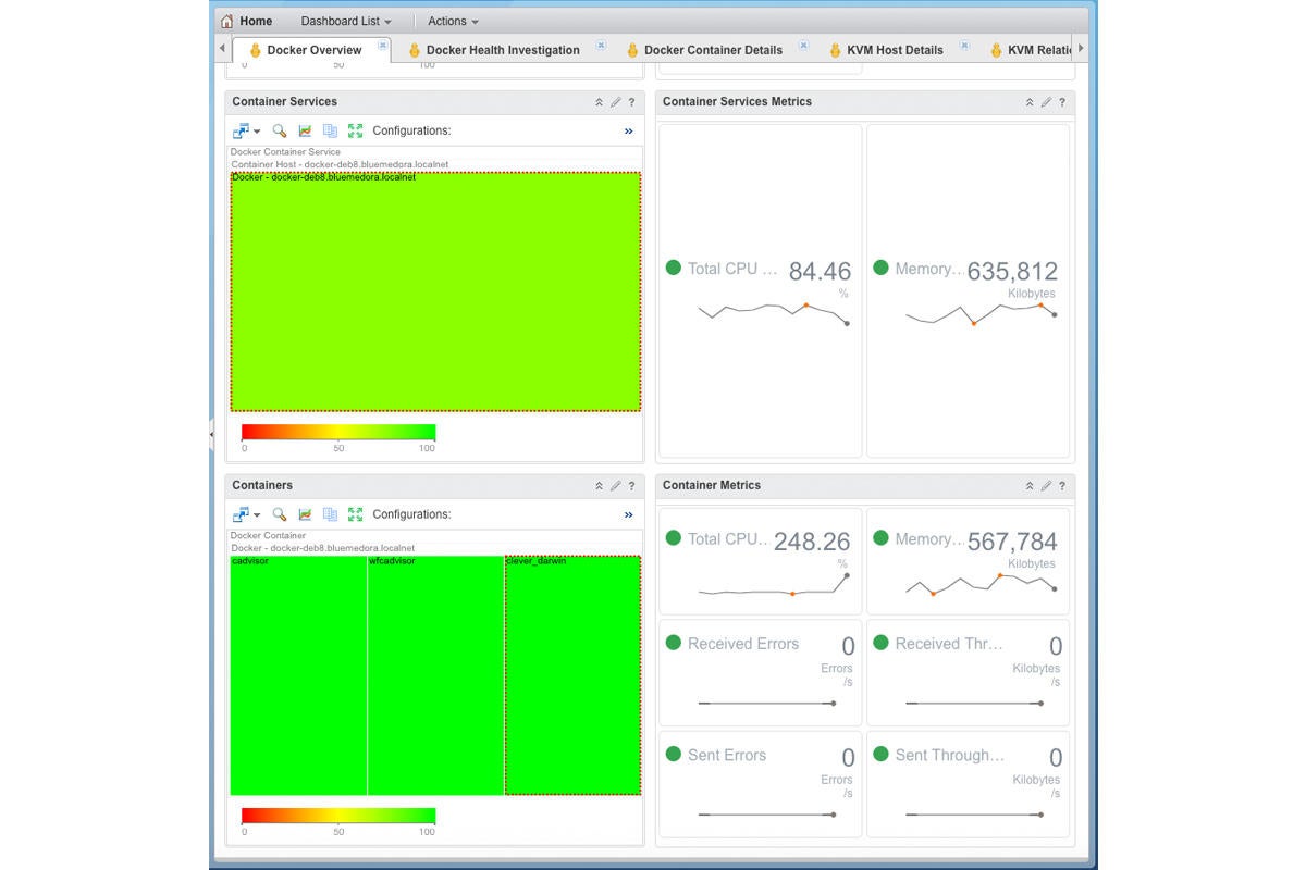 18 blue medora docker management