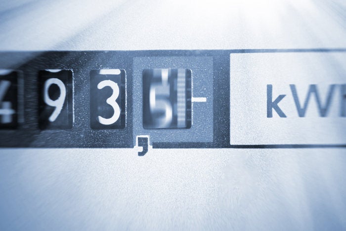 close up shot of meter reading