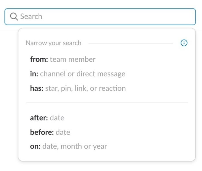 Slack search