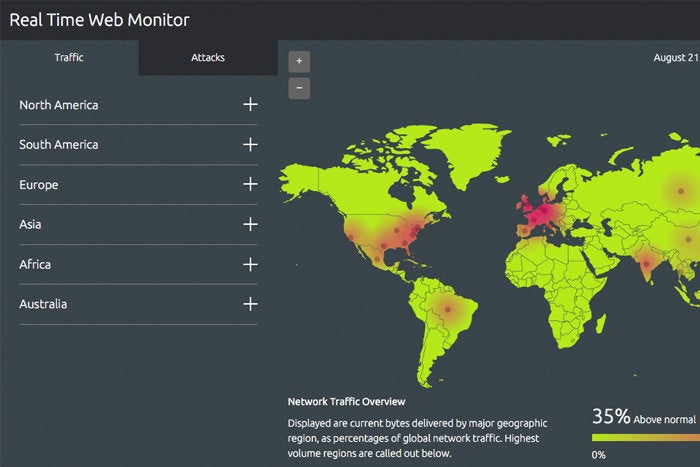 World map cyber attacks