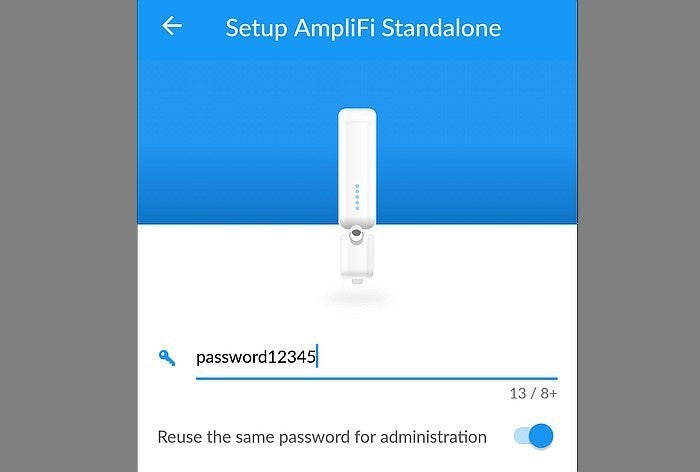 Ubiquiti AmpliFi Android app set password